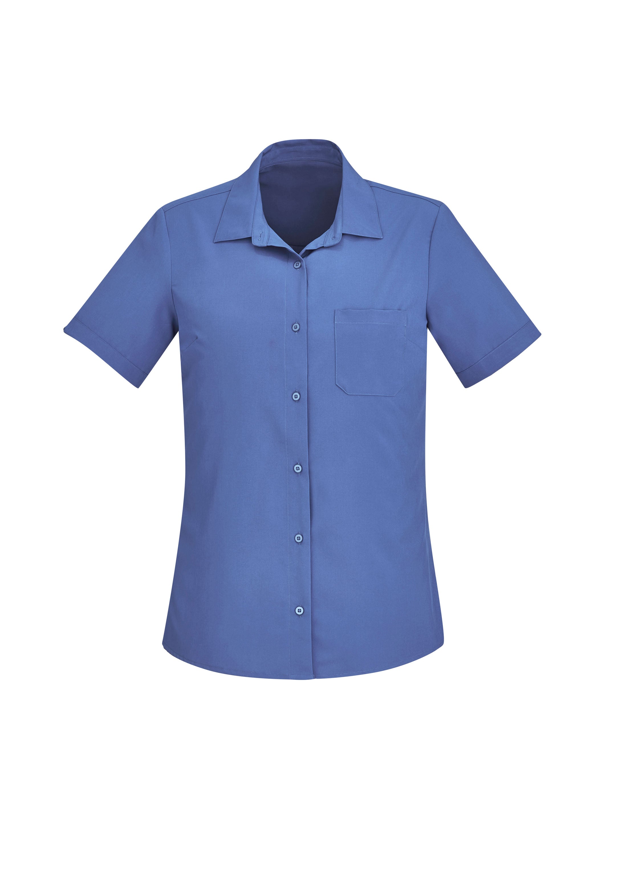 BIZ CARE Womens Florence Plain Short Sleeve Shirt CS947LS