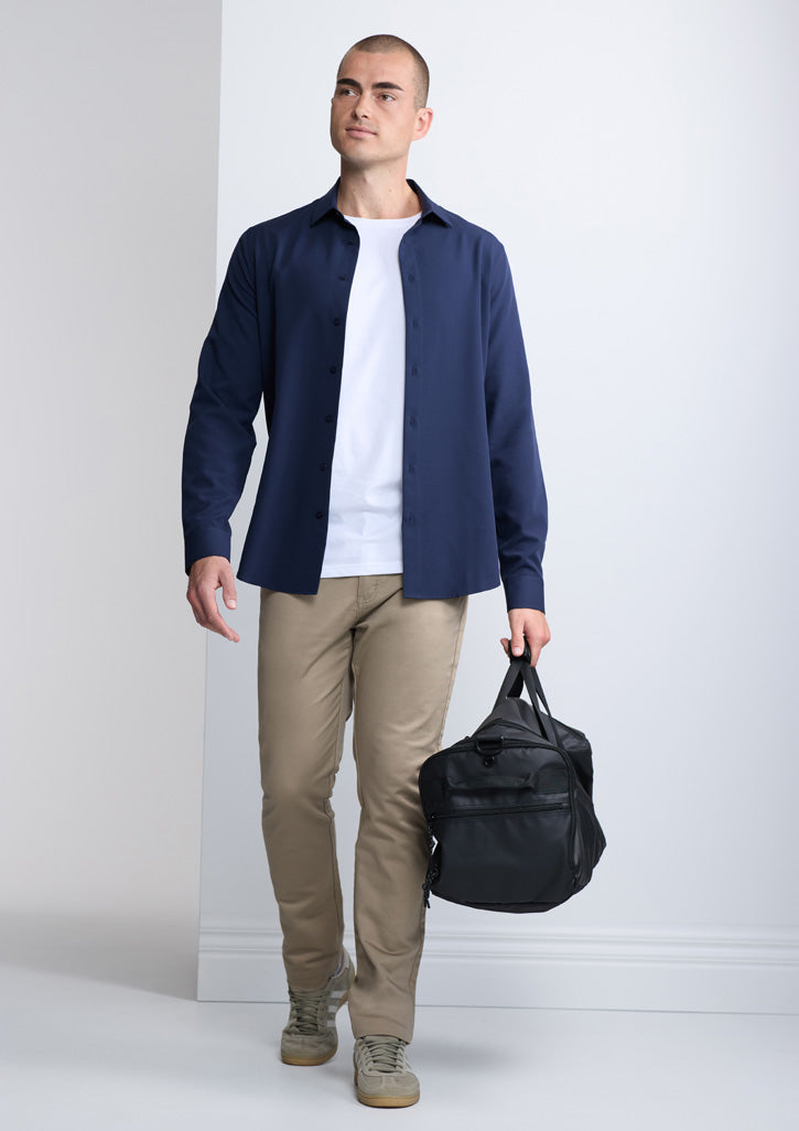 BIZ COLLECTION Quick Dry Movement Mens Long Sleeve Shirt S629M