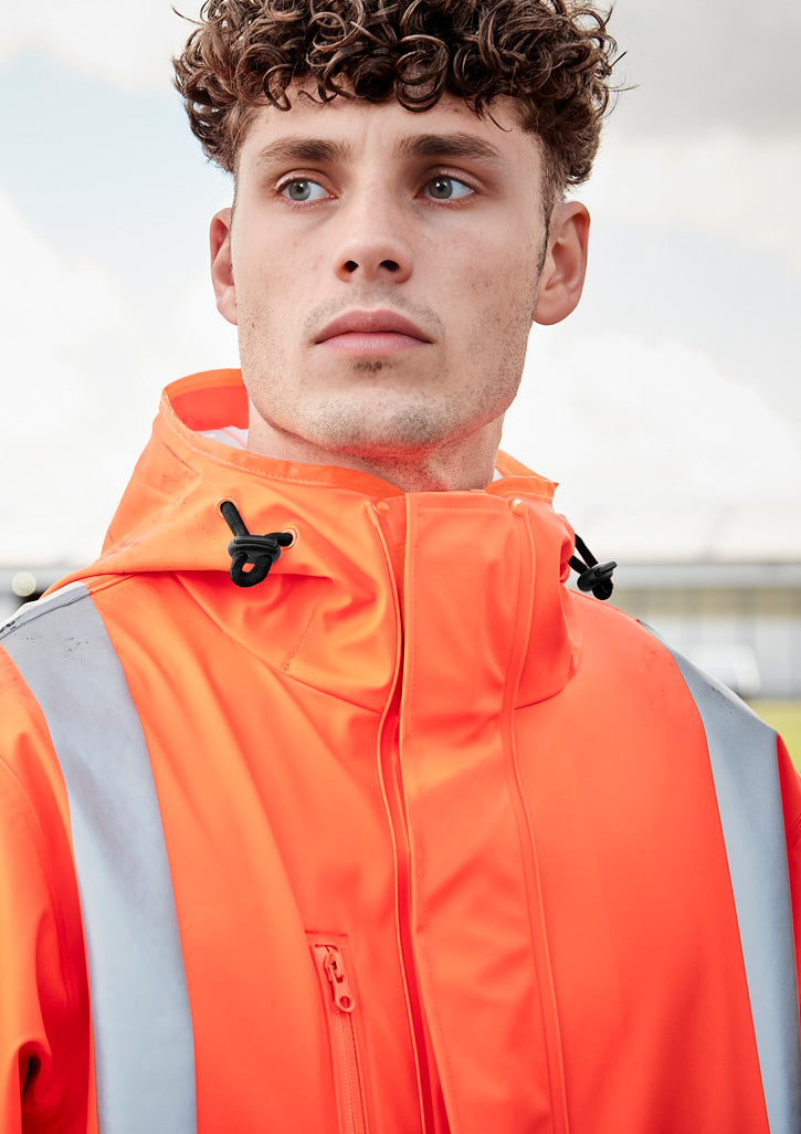 SYZMIK Mens Hi Vis X Back Heavy Duty Waterproof Jacket ZJ620-AU