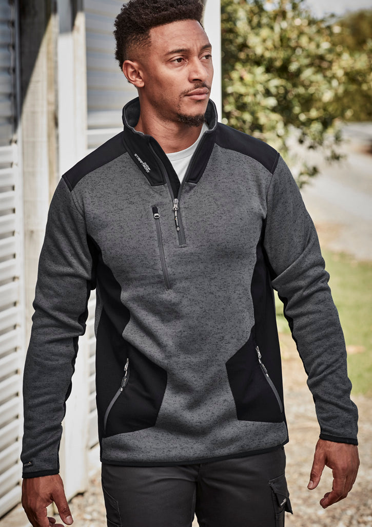 SYZMIK Unisex Streetworx Reinforced Knit 1/2 Zip Pullover ZT380