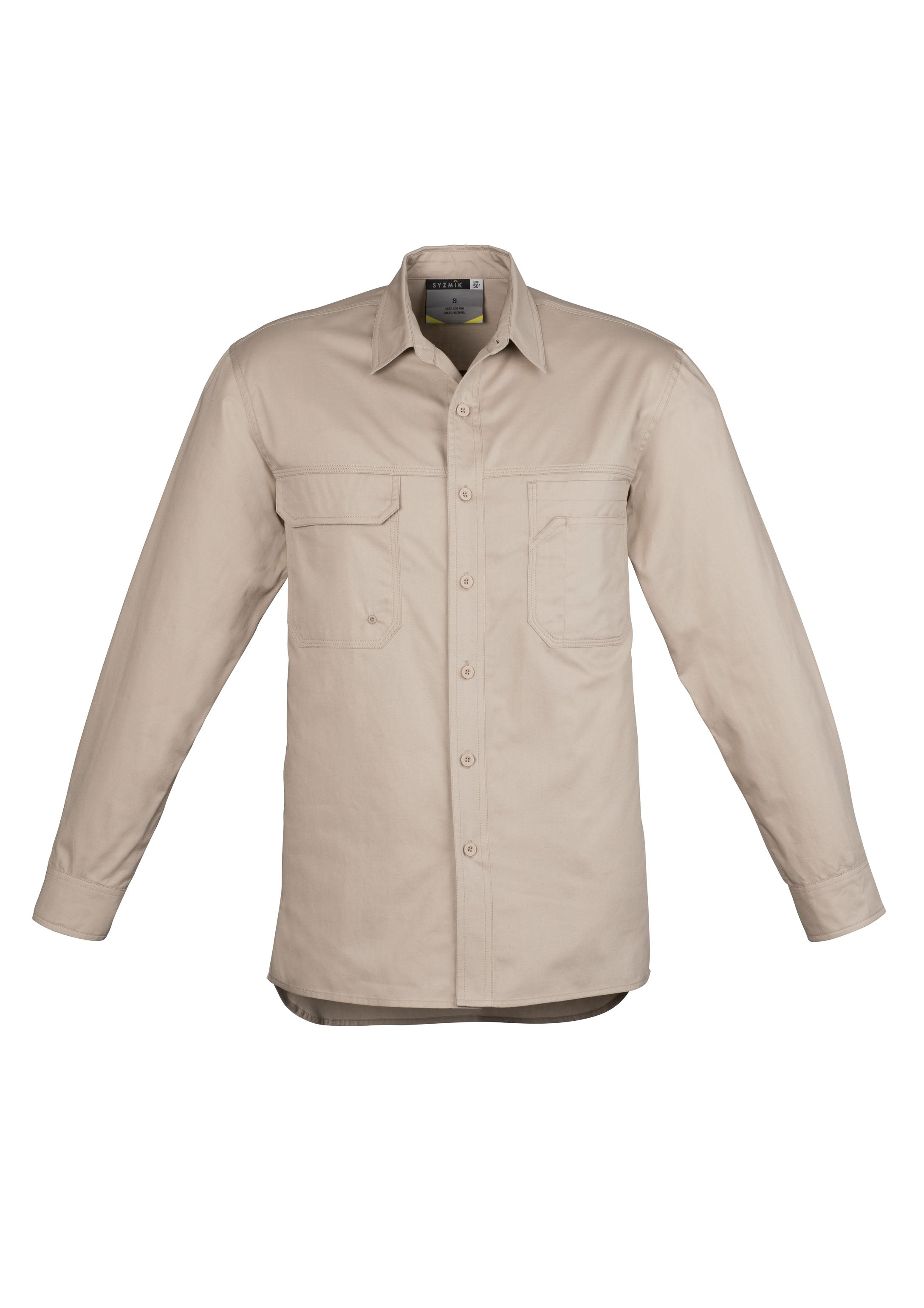 SYZMIK Mens Lightweight Tradie Long Sleeve Shirt ZW121