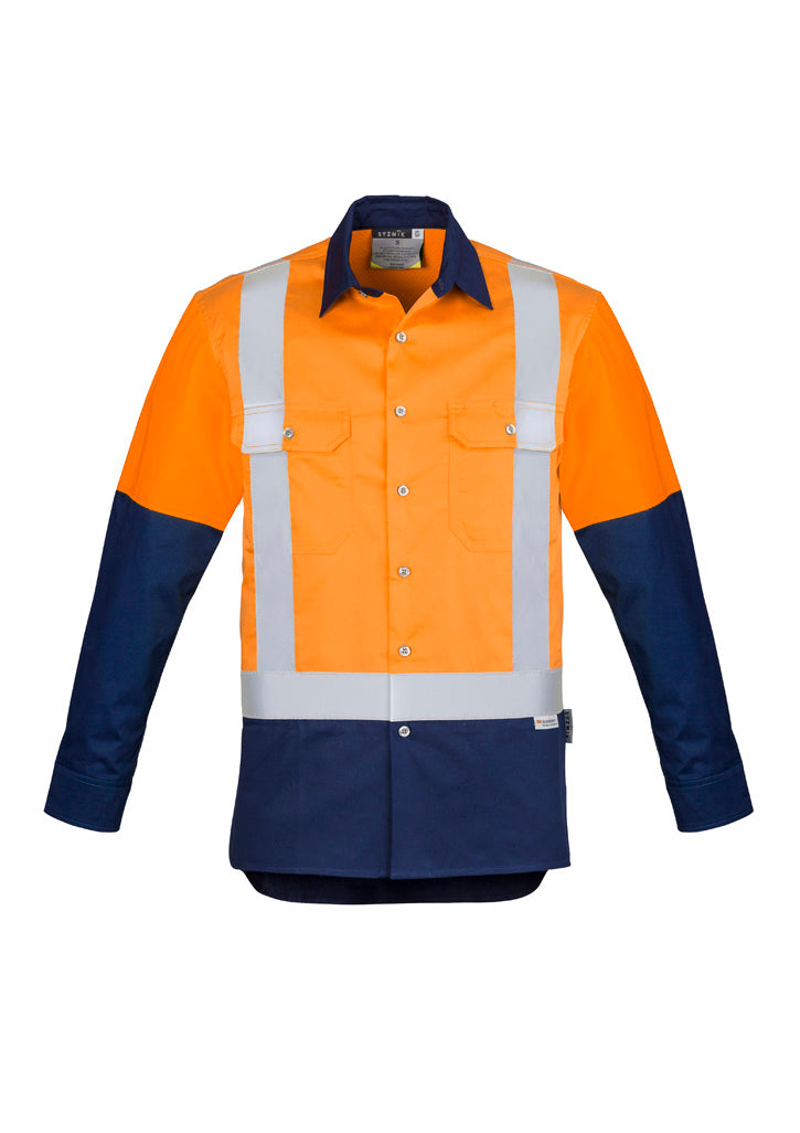 SYZMIK Mens Industrial Long Sleeve Shirt - Shoulder Taped ZW124