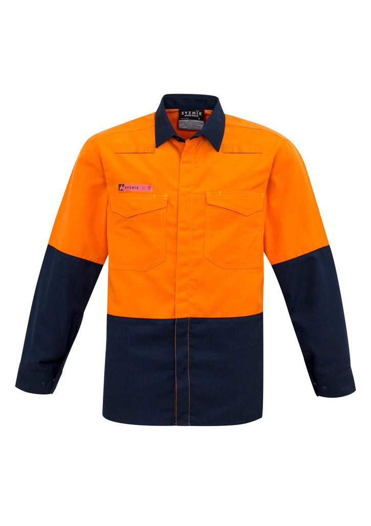 SYZMIK Mens Hi Vis Spliced Shirt ZW138