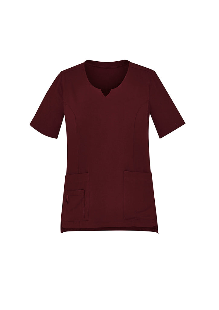 BIZ CARE Womens Avery Round Neck Scrub Top CST942LS