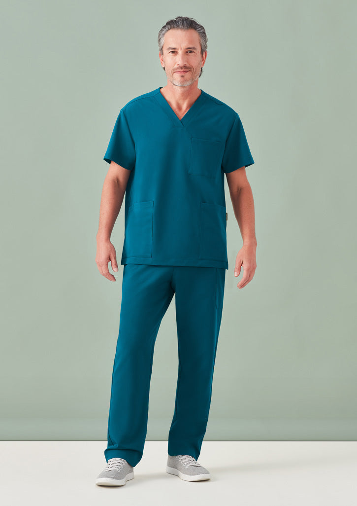 BIZ CARE Unisex Pulse V-Neck Scrub Top CU544US