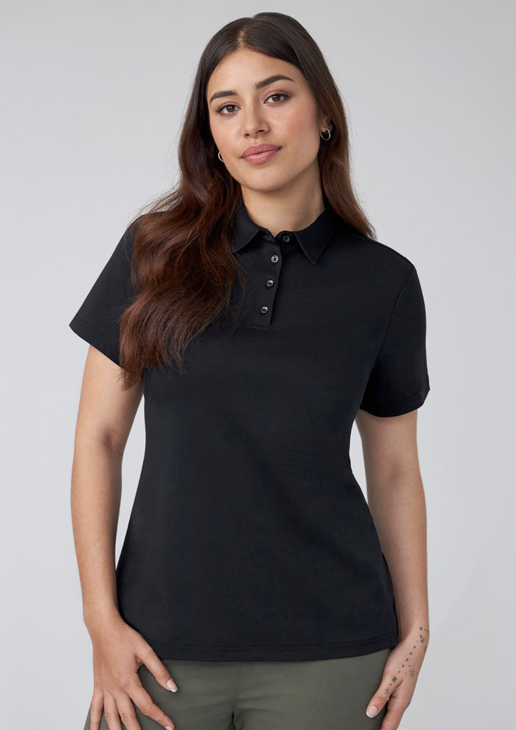 BIZ COLLECTION Womens Lotus Short Sleeve Polo P515LS