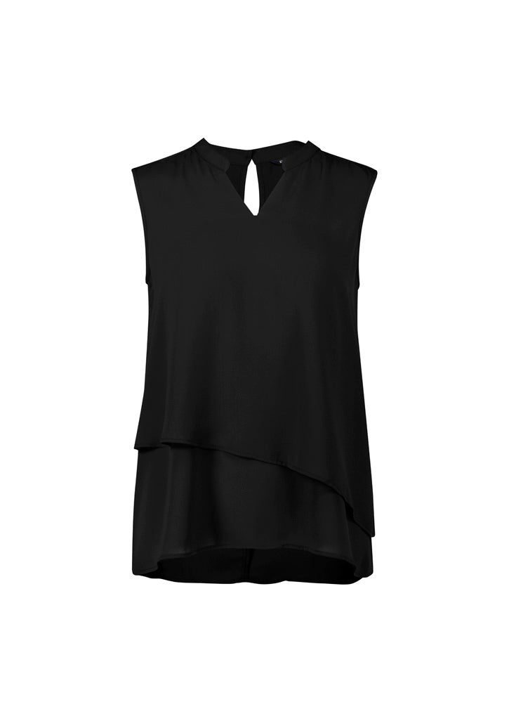 BIZ CORPORATES Womens Seville Sleeveless Layered Blouse RB260LN