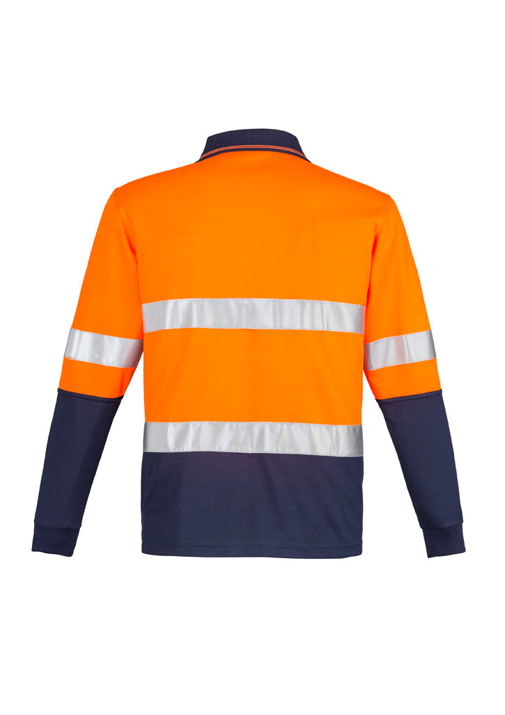 SYZMIK Mens Hi Vis Spliced Long Sleeve Polo - Hoop Taped ZH235