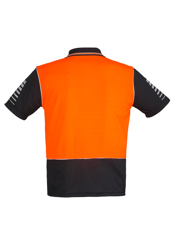 SYZMIK Mens Hi Vis Zone Short Sleeve Polo ZH236