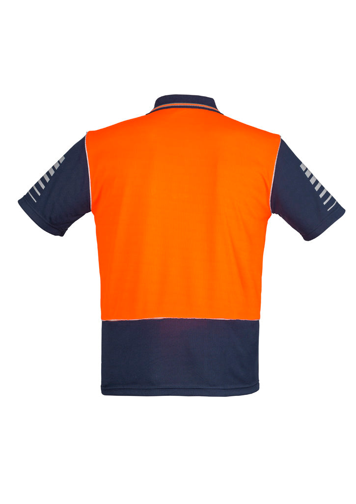 SYZMIK Mens Hi Vis Zone Short Sleeve Polo ZH236
