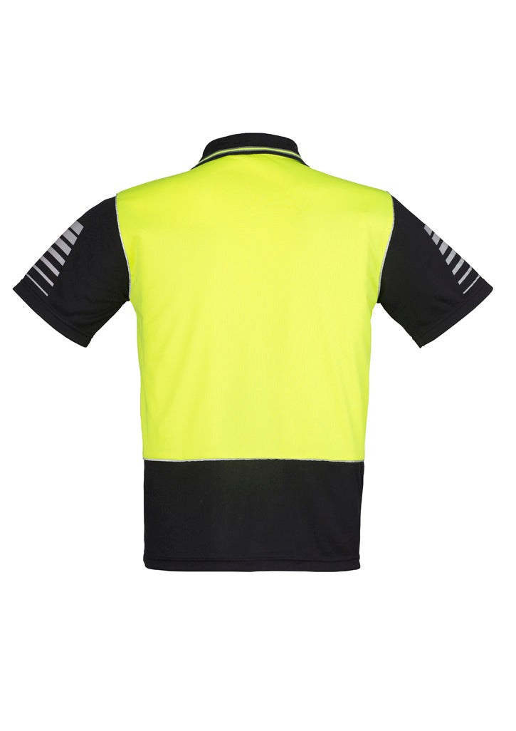 SYZMIK Mens Hi Vis Zone Short Sleeve Polo ZH236
