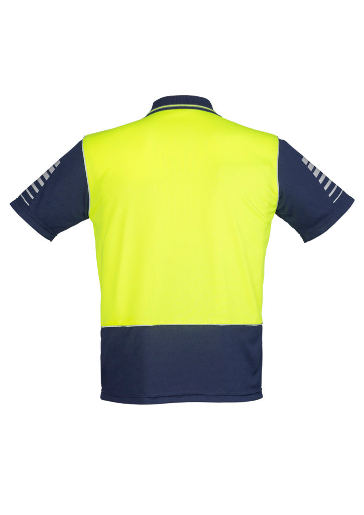 SYZMIK Mens Hi Vis Zone Short Sleeve Polo ZH236