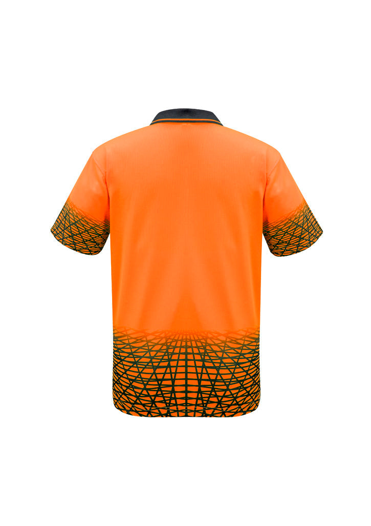 SYZMIK Mens Hi Vis Tracks Short Sleeve Polo ZH300