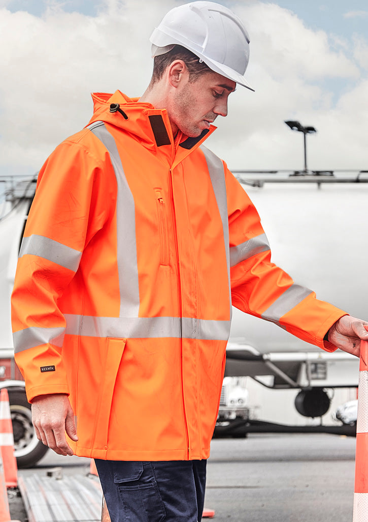 SYZMIK Mens Hi Vis X Back Heavy Duty Waterproof Jacket ZJ620-AU