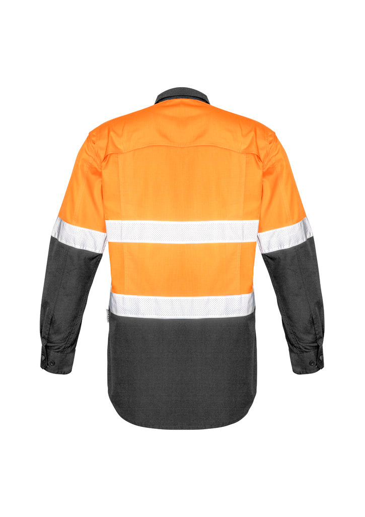 SYZMIK Mens Rugged Cooling Hi Vis Taped Long Sleeve Shirt ZW129