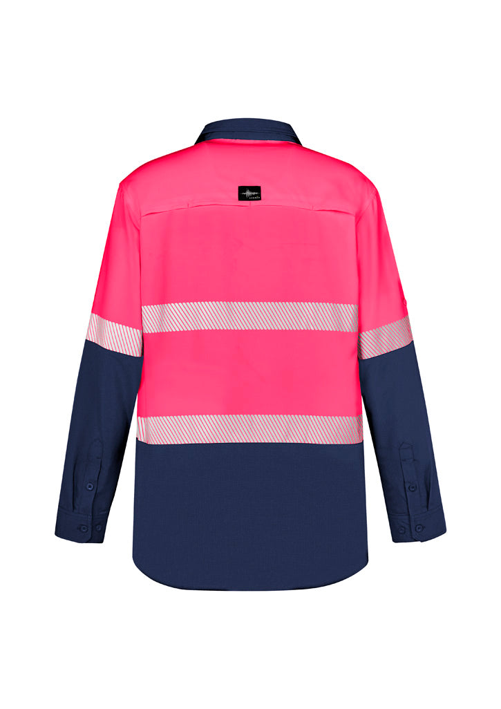 SYZMIK Mens Hi Vis Outdoor Segmented Tape Long Sleeve Shirt ZW470